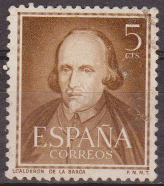 Z VENDIDO España 1950 1071 Sello º Literatos Calderón de la Barca Timbre Espagne Spain Spagna